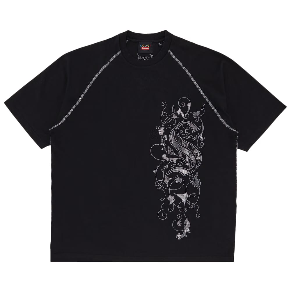 Supreme x Coogi Raglan Shorts-Sleeve Top Black
