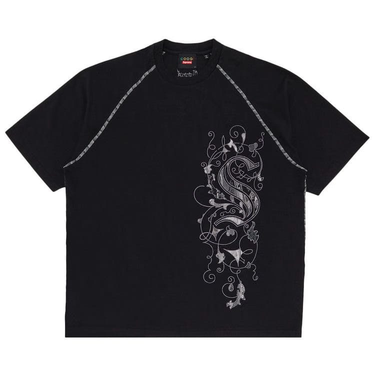 Supreme x Coogi Raglan Shorts-Sleeve Top Black