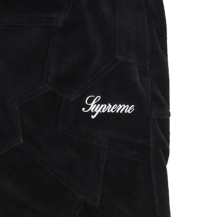 Supreme Patchwork Velour Shorts Black