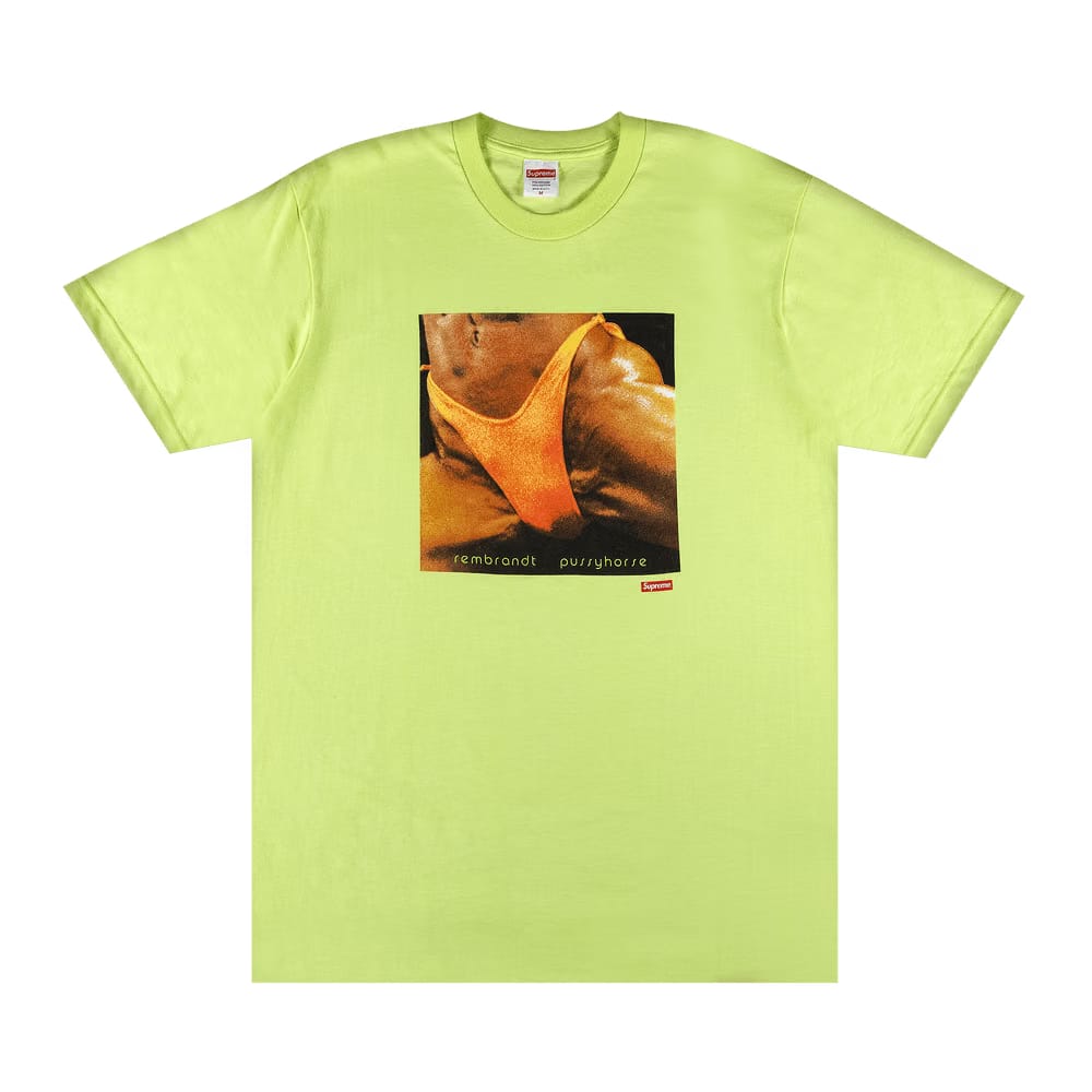 Supreme x Butthole Surfers Rembrandt Pussyhorse T-Shirt Neon Green