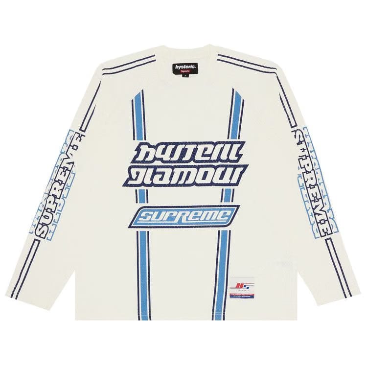 Supreme x HYSTERIC GLAMOUR Mesh Long-Sleeve Top White