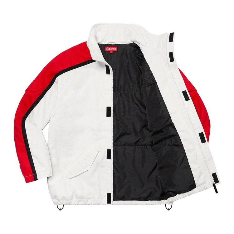 Supreme Brushed Twill Zip Jacket White