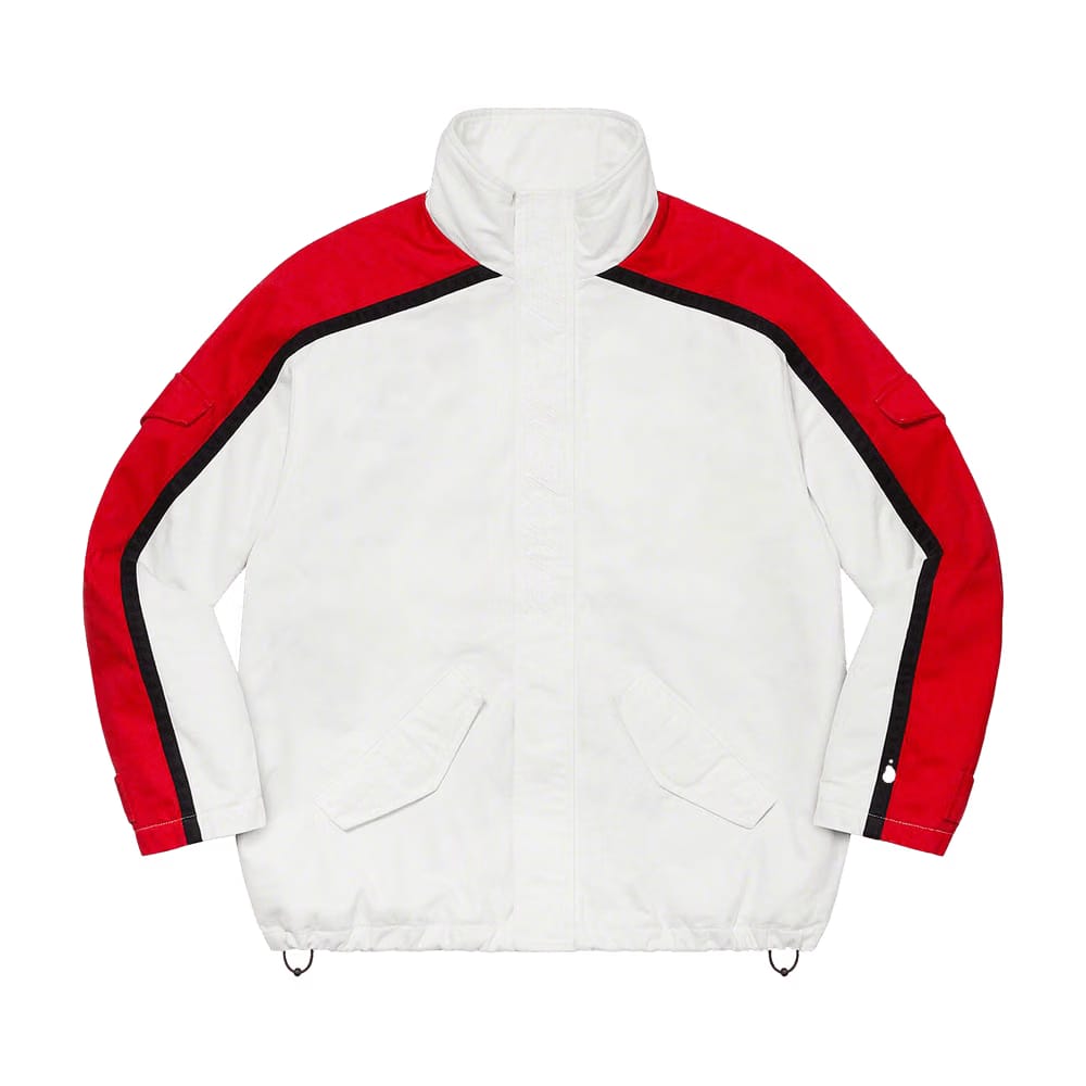 Supreme Brushed Twill Zip Jacket White