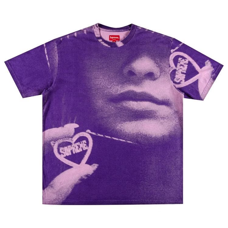 Supreme Kim Necklace Shorts-Sleeve Top Purple