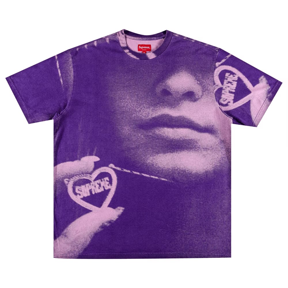 Supreme Kim Necklace Shorts-Sleeve Top Purple