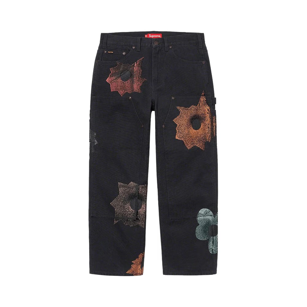 Supreme x Nate Lowman Double Knee Painter Pant Black