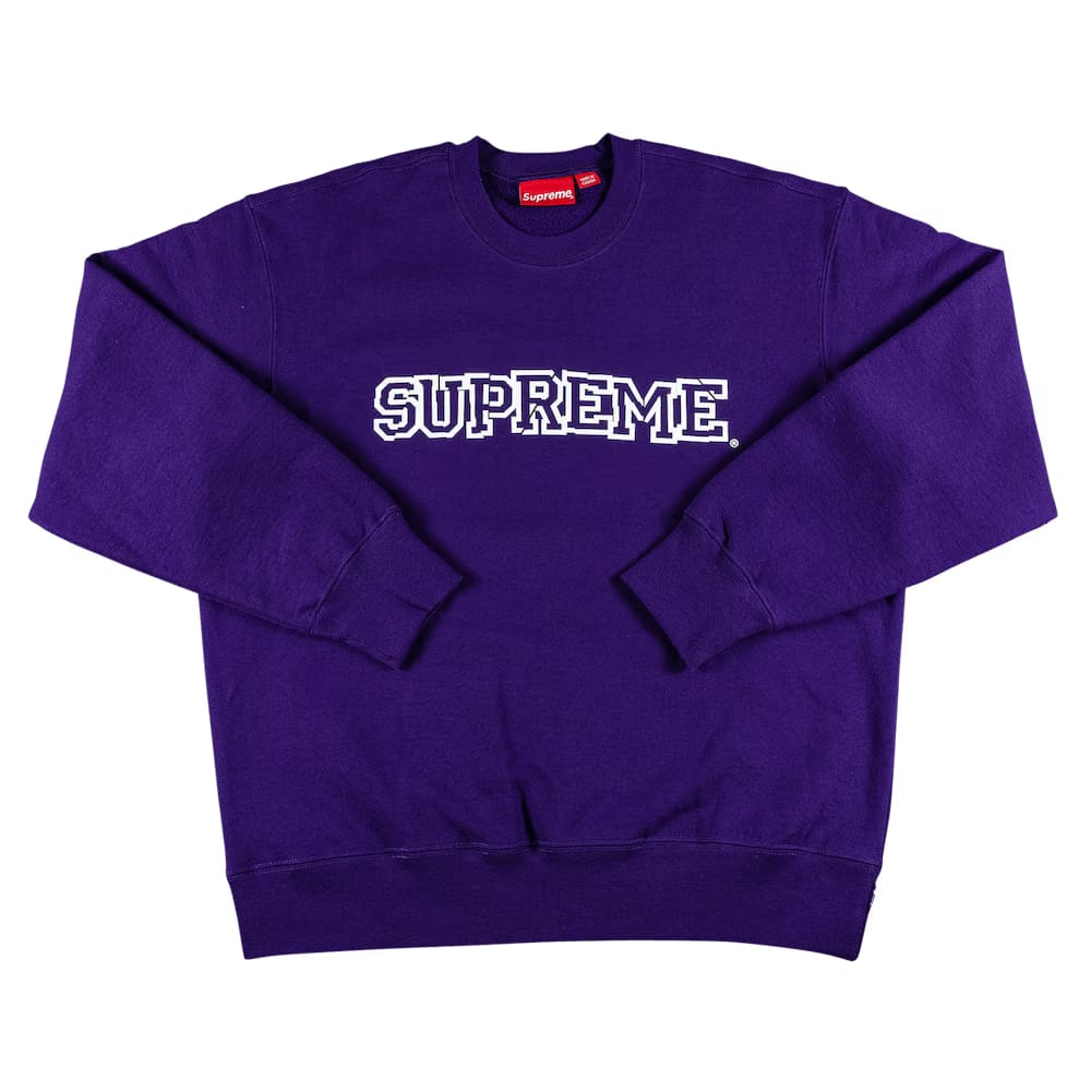 Supreme Shattered Logo Crewneck Purple