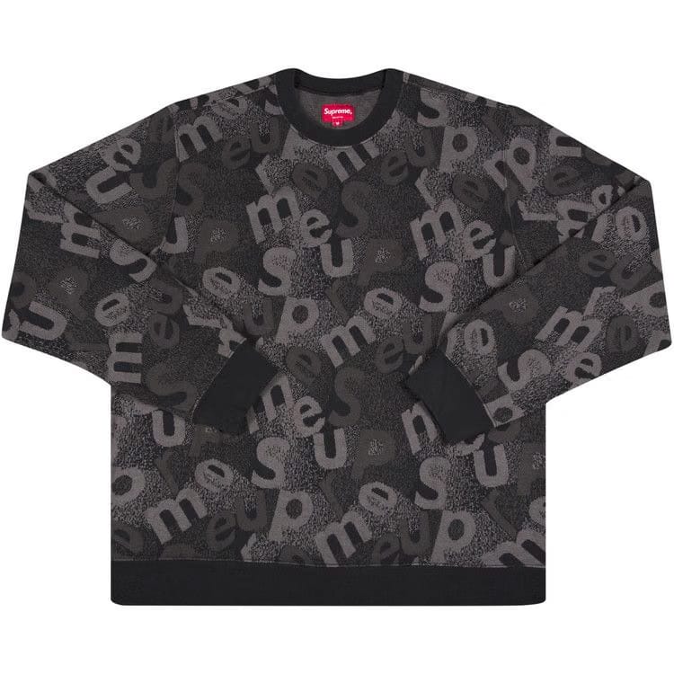 Supreme Scatter Text Crewneck Black