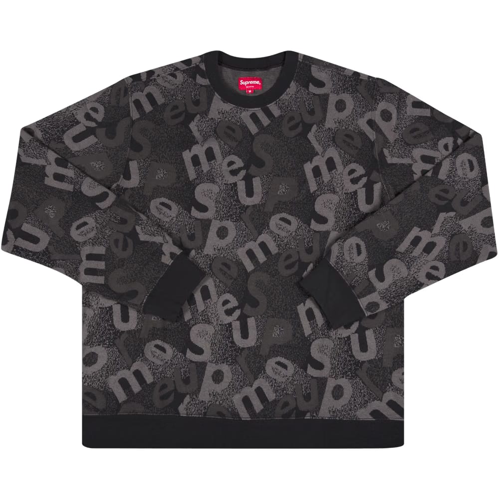 Supreme Scatter Text Crewneck Black