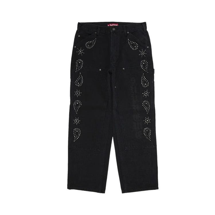 Supreme Paisley Studded Double Knee Painter Pant Black