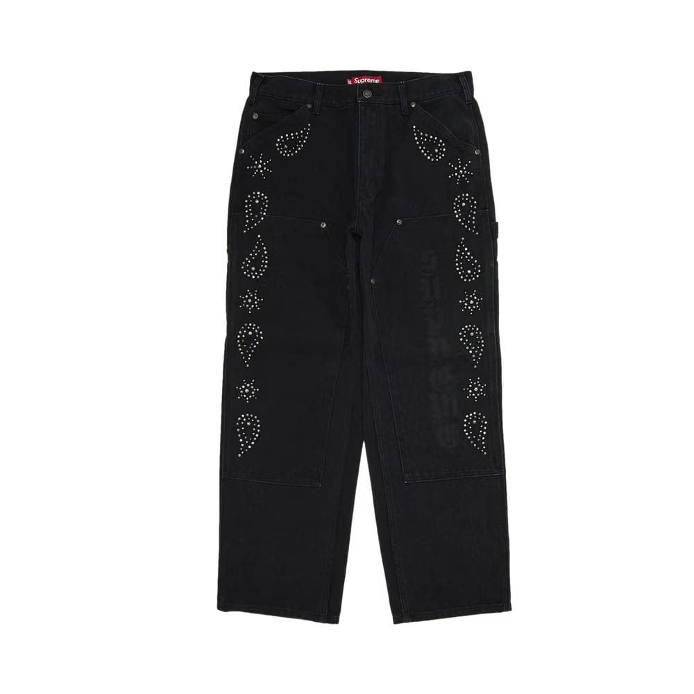 Supreme Paisley Studded Double Knee Painter Pant Black