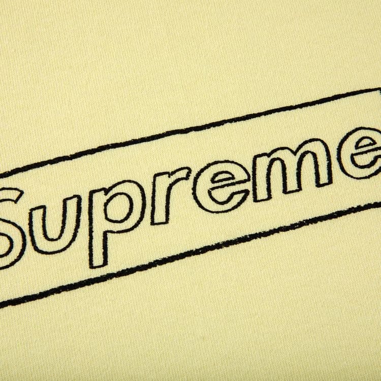 Supreme x KAWS Chalk Logo T-Shirt Pale Yellow