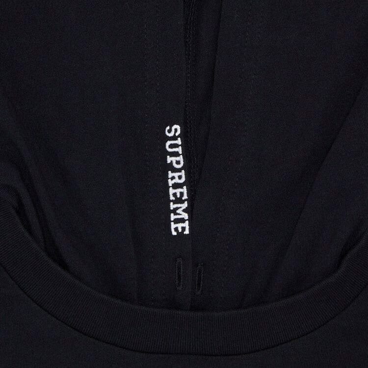 Supreme Layered Hooded Long-Sleeve Top Black