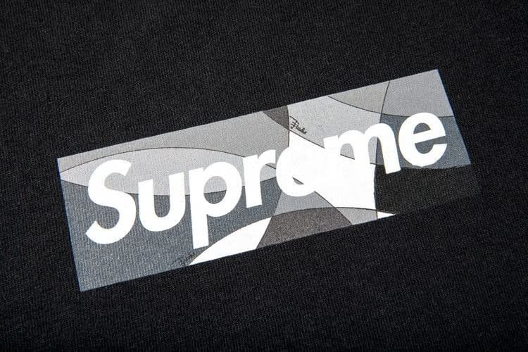 Supreme x Emilio Pucci Box Logo T-Shirt Black/Black