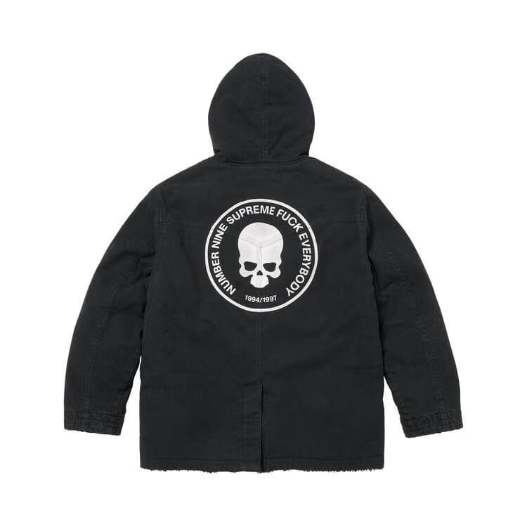 Supreme x Number (N)Ine Faux Shearling Hooded Coat Black