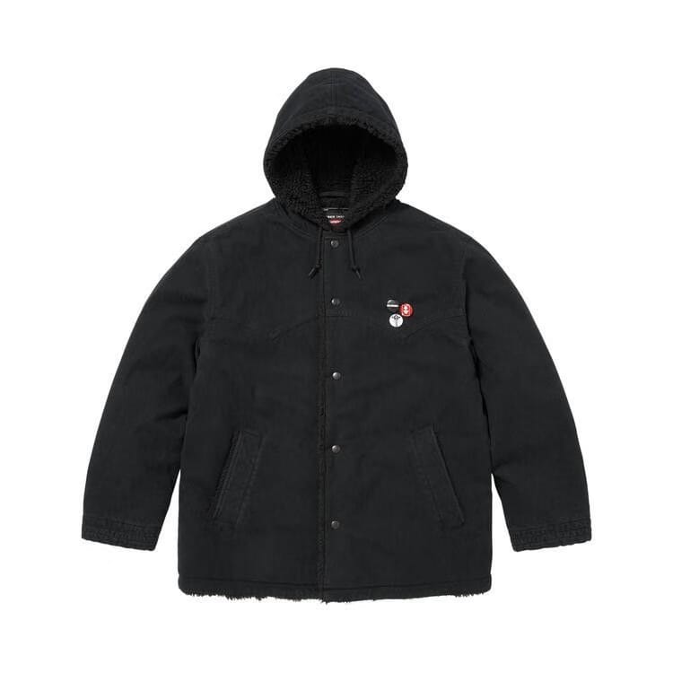 Supreme x Number (N)Ine Faux Shearling Hooded Coat Black