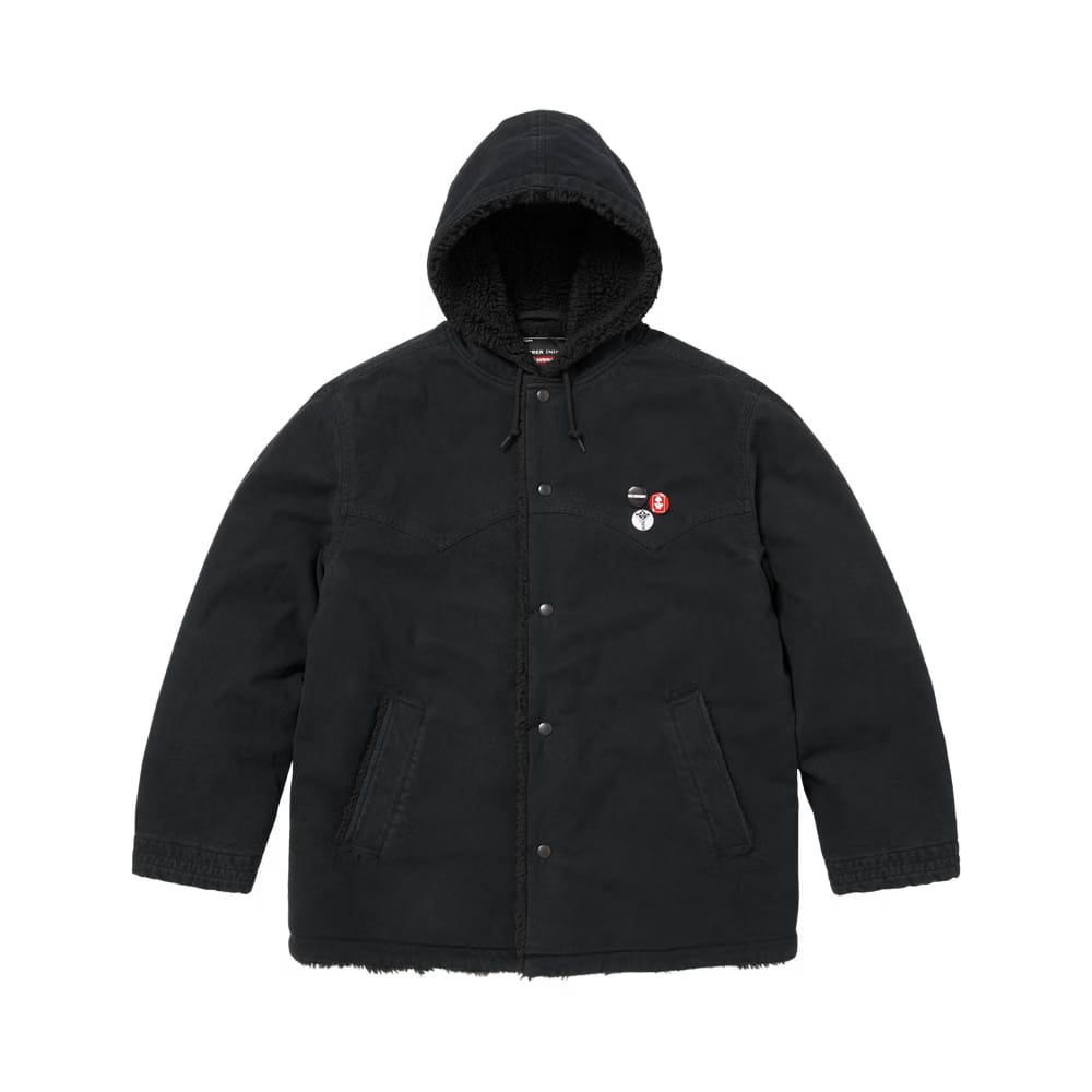 Supreme x Number (N)Ine Faux Shearling Hooded Coat Black