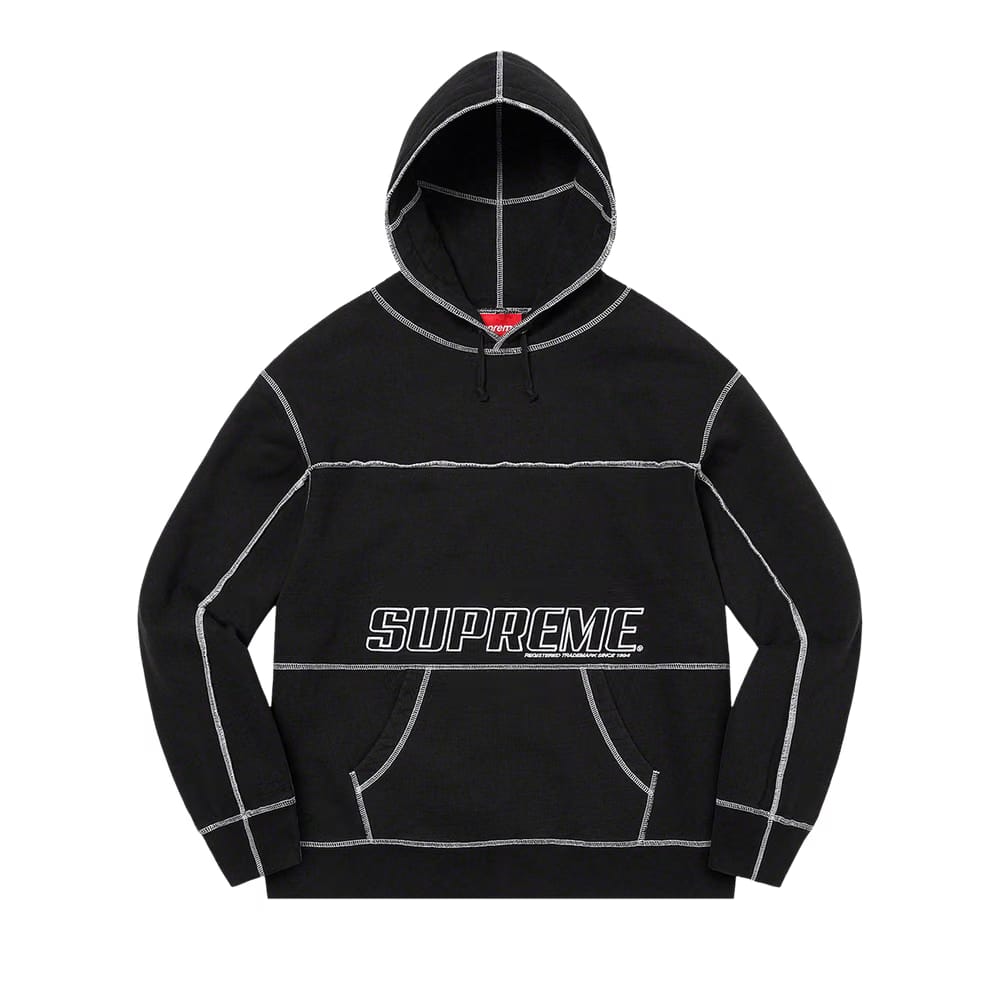Supreme Coverstitch Hoodie Black