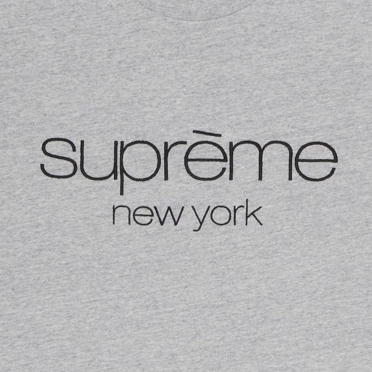 Supreme Classic Logo Shorts-Sleeve Top Heather Grey