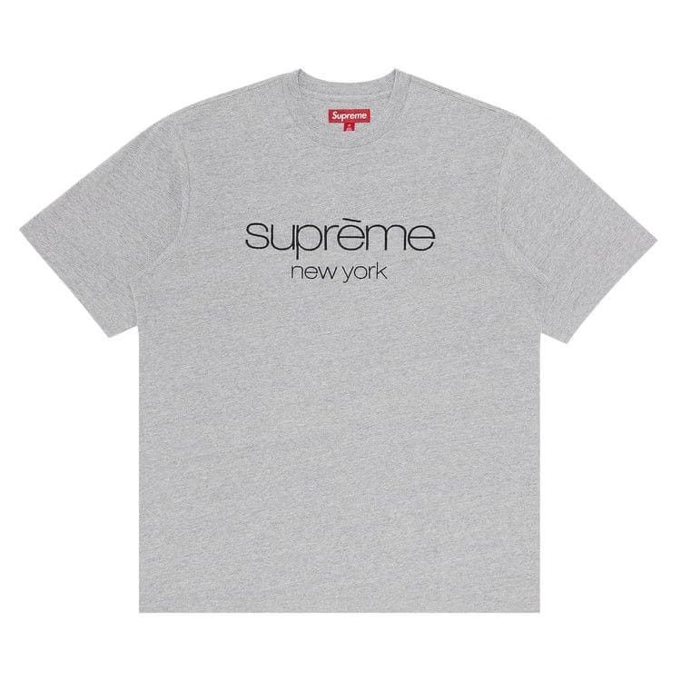 Supreme Classic Logo Shorts-Sleeve Top Heather Grey