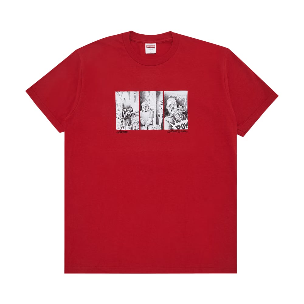 Supreme Mister Cartoon Pow T-Shirt Red
