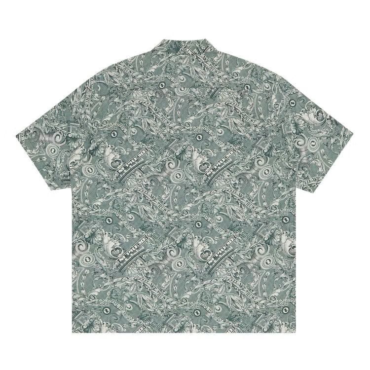 Supreme Dollar Shorts-Sleeve Shirt Green