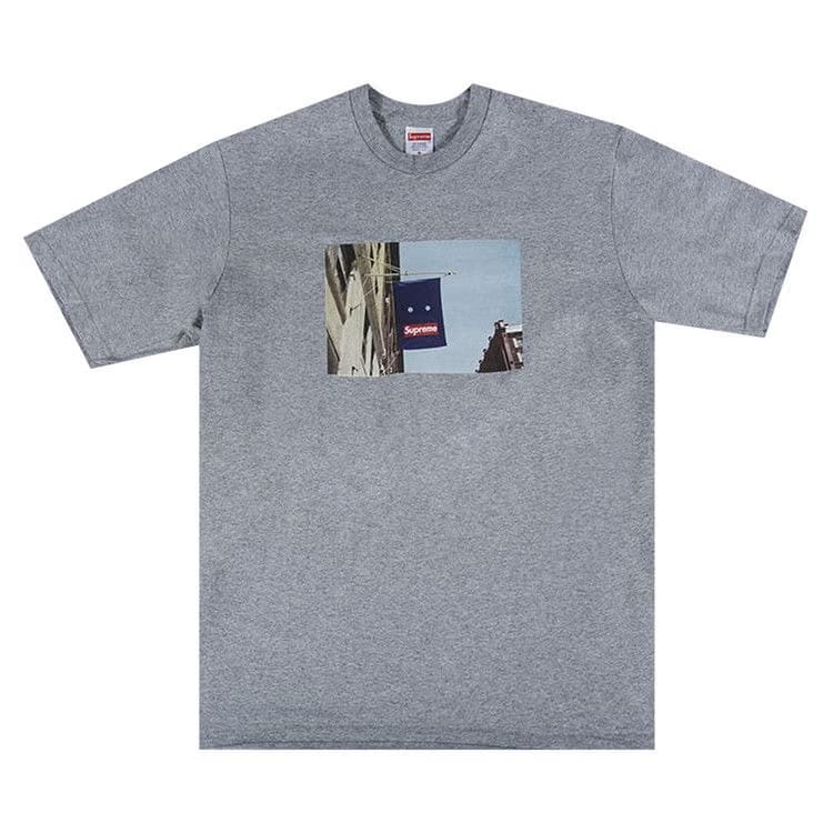 Supreme Banner T-Shirt Heather Grey