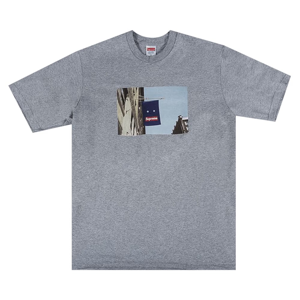 Supreme Banner T-Shirt Heather Grey
