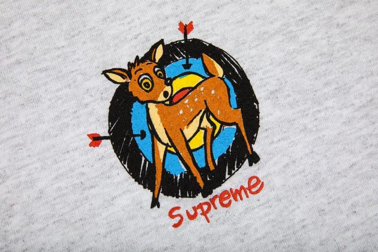 Supreme Deer T-Shirt Ash Grey