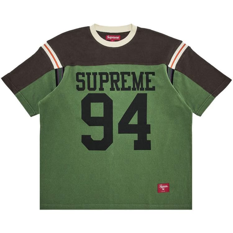 Supreme Split Shorts-Sleeve Football Top Green