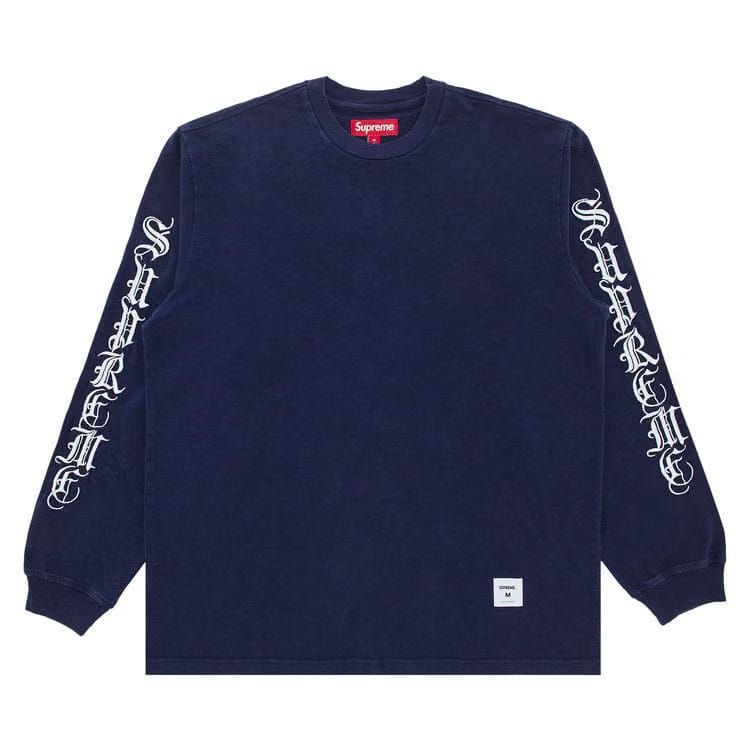 Supreme Old English Long-Sleeve Top Navy