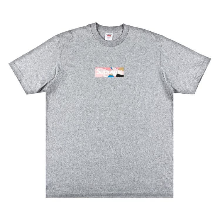 Supreme x Emilio Pucci Box Logo T-Shirt Heather Grey/Dusty Pink