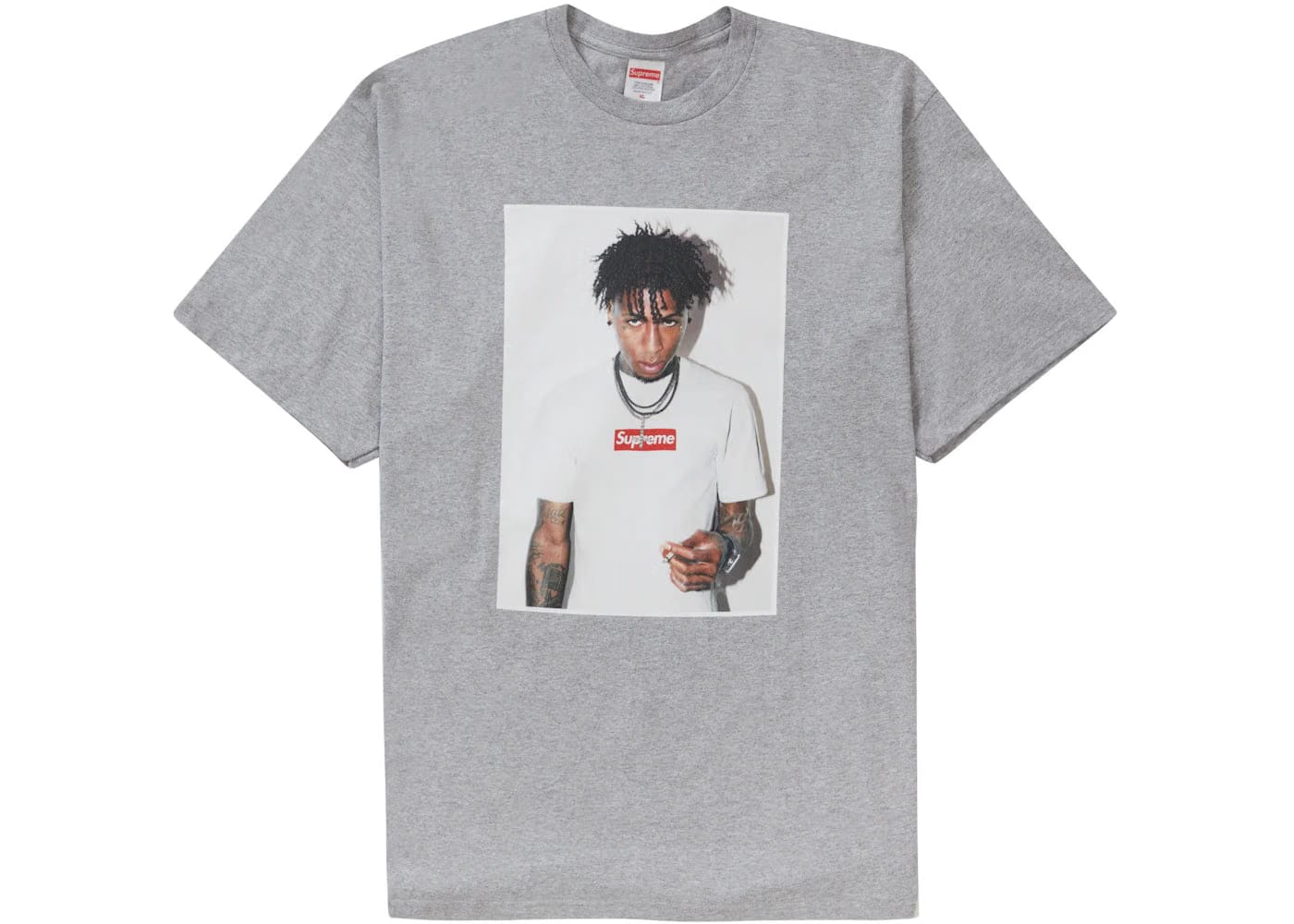 Supreme NBA Youngboy T-Shirt Heather Grey