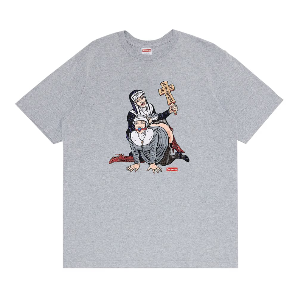 Supreme Nuns T-Shirt Heather Grey