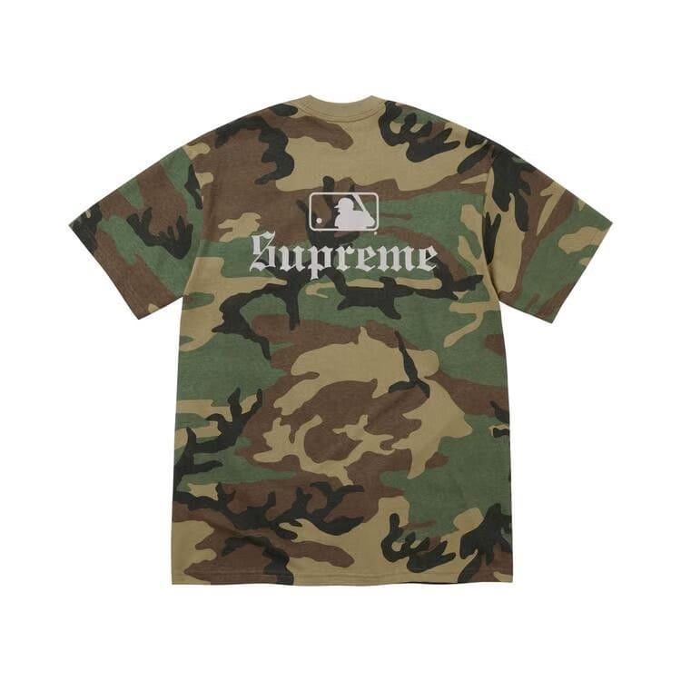 Supreme x MLB Teams T-Shirt Woodland Camo