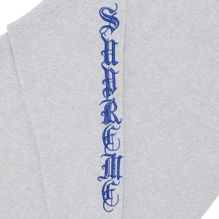 Supreme Old English Long-Sleeve Top Heather Grey