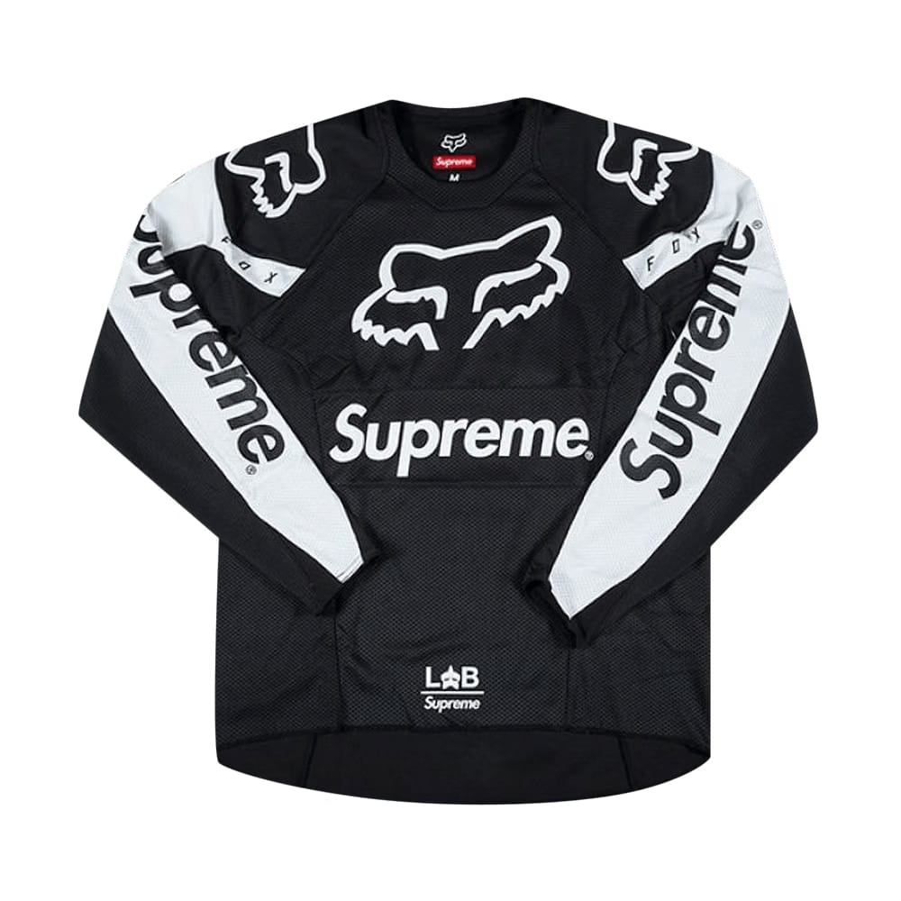 Supreme x Fox Racing Moto Jersey Top Black