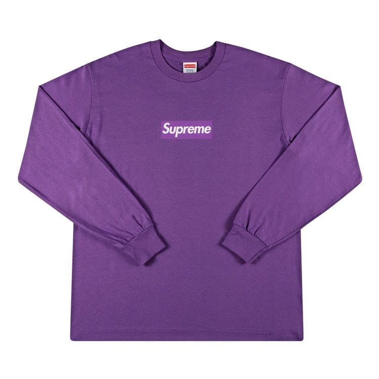 Supreme Box Logo Long-Sleeve T-Shirt Purple