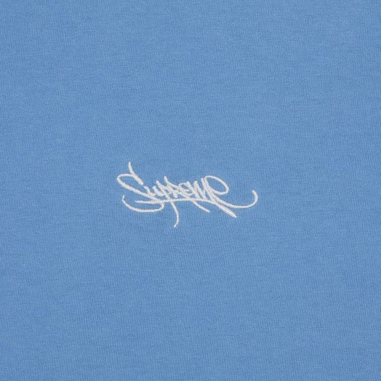 Supreme Washed Tag Shorts-Sleeve Top Light Royal