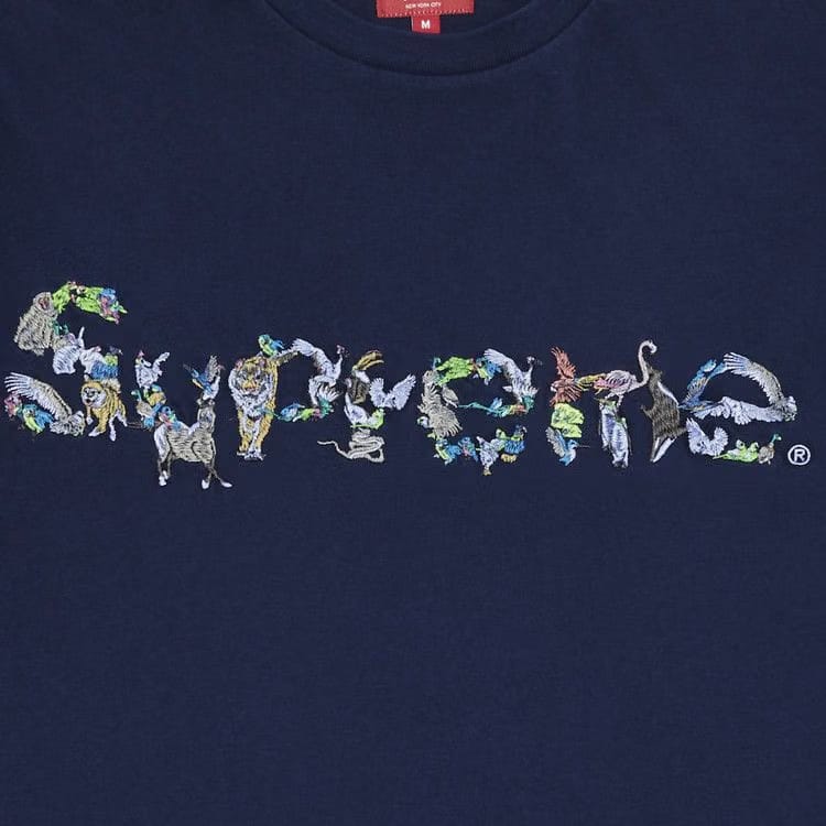 Supreme Animal Kingdom Shorts-Sleeve Top Dark Navy