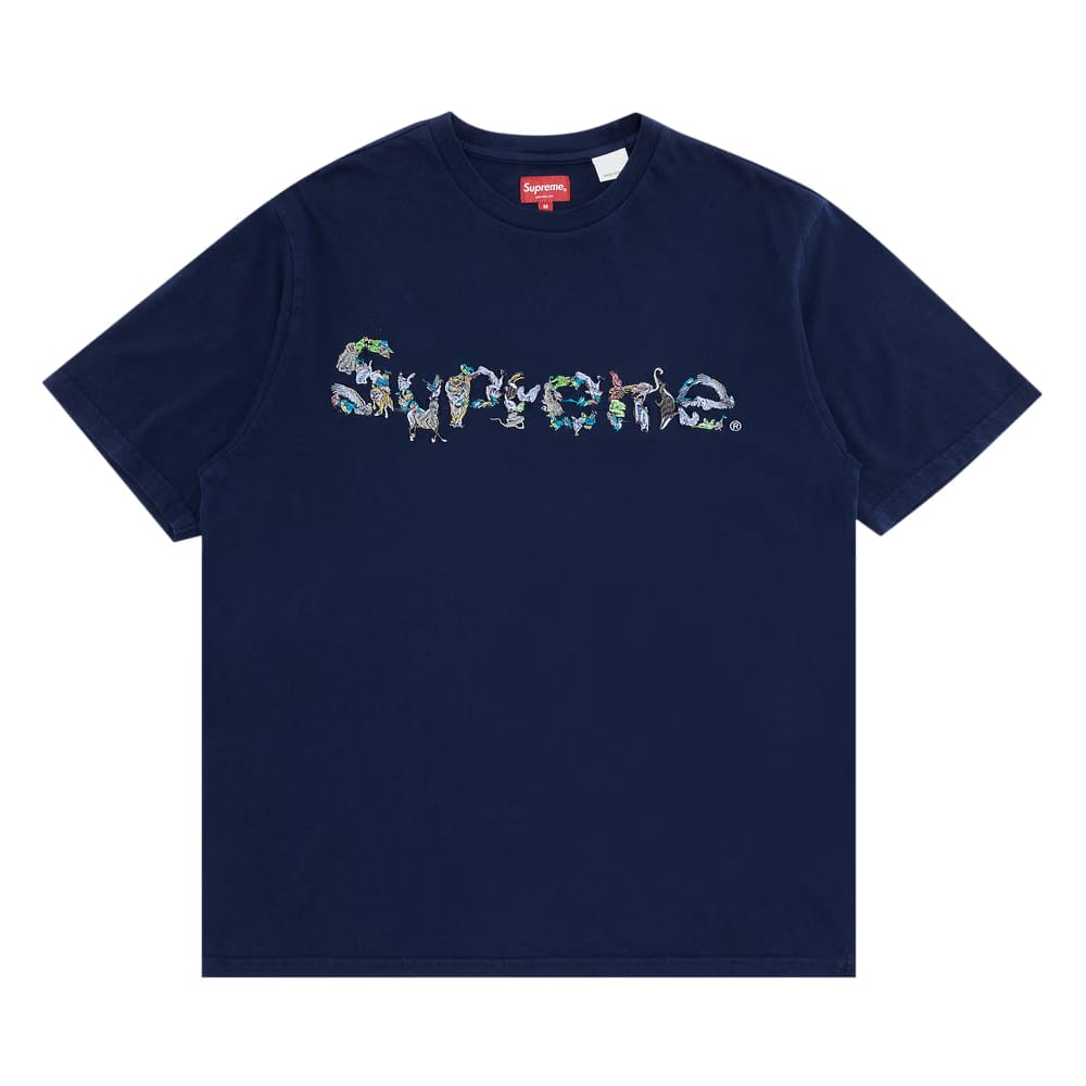 Supreme Animal Kingdom Shorts-Sleeve Top Dark Navy