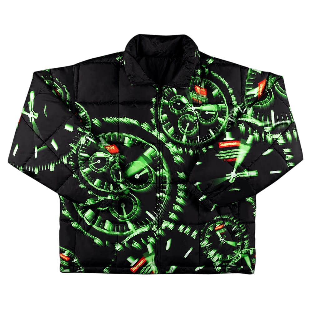 Supreme Watches Reversible Puffy Jacket Black