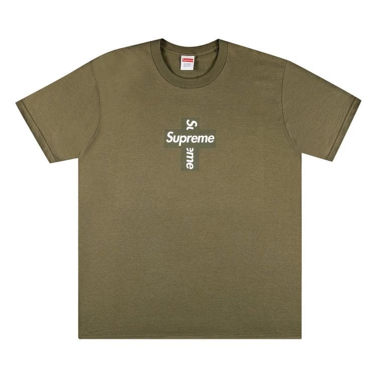 Supreme Cross Box Logo T-Shirt Light Olive