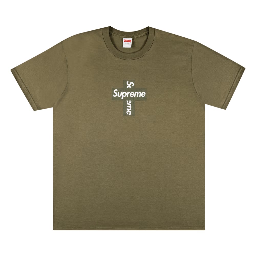 Supreme Cross Box Logo T-Shirt Light Olive