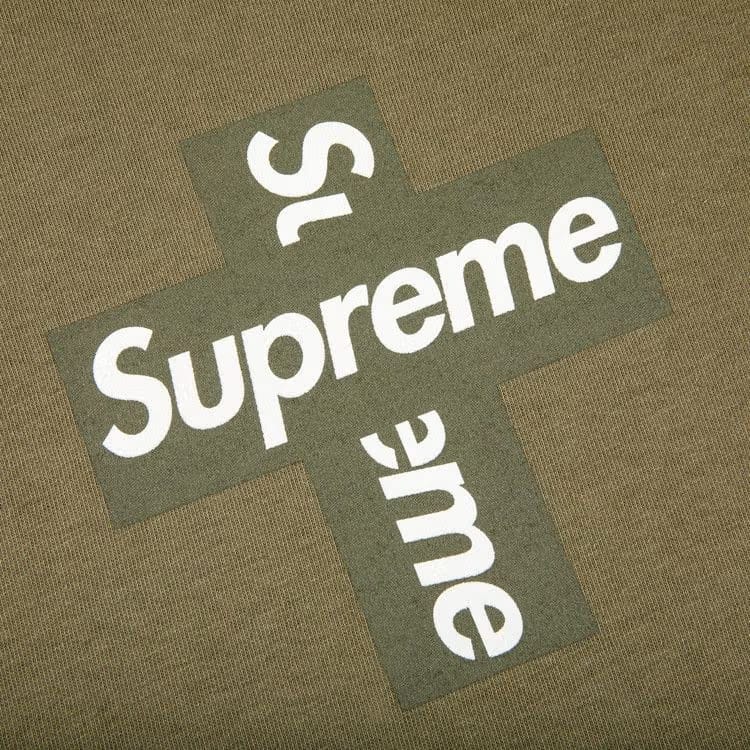 Supreme Cross Box Logo T-Shirt Light Olive