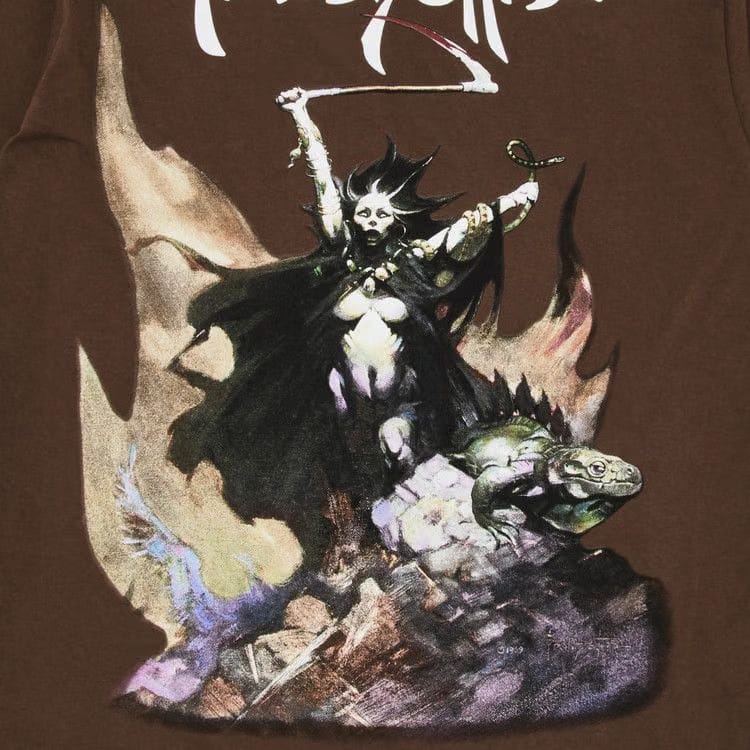 Supreme x Frank Frazetta Woman With Scythe T-Shirt Brown