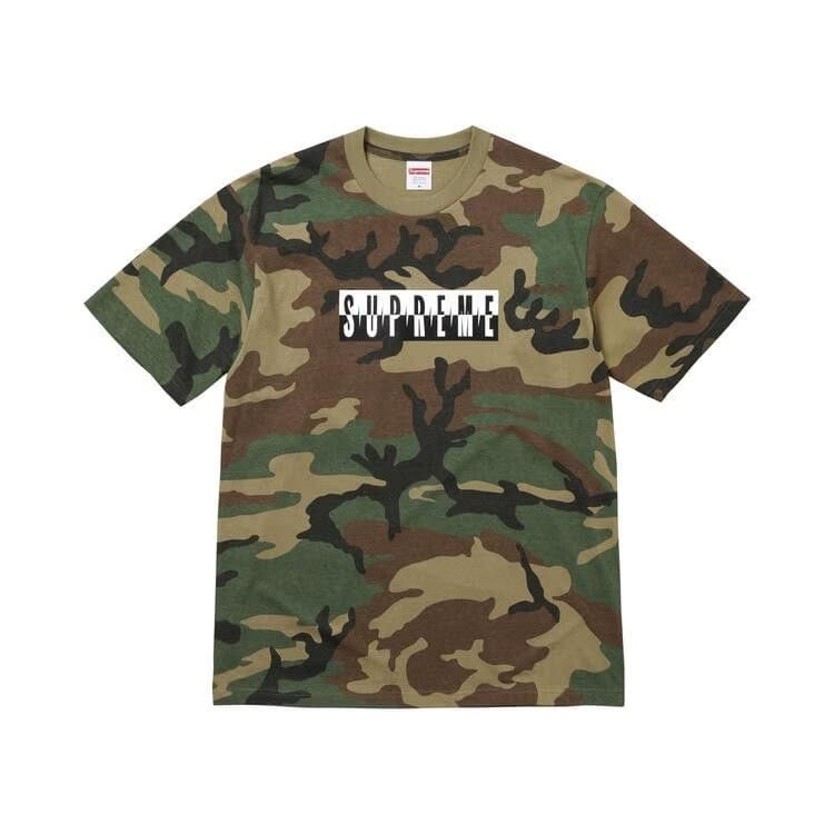 Supreme Split T-Shirt Woodland Camo