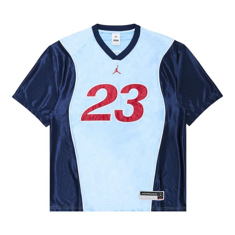 Supreme x Jordan Warm Up Jersey Light Blue