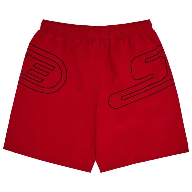 Supreme Big Logo Nylon Shorts Red