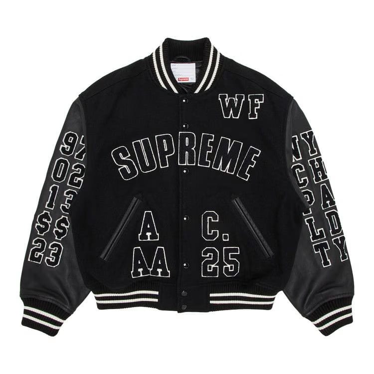 Supreme Praises Varsity Jacket Black